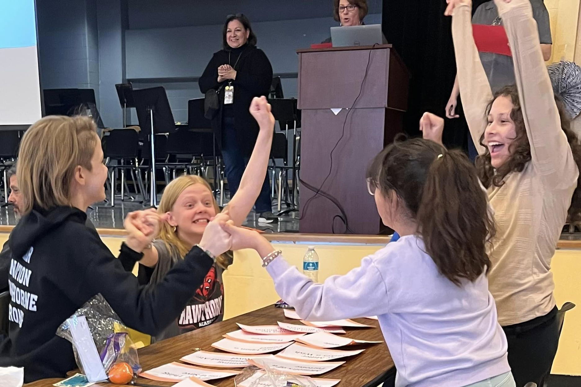 Hawthorne team celebrates Battle of Books