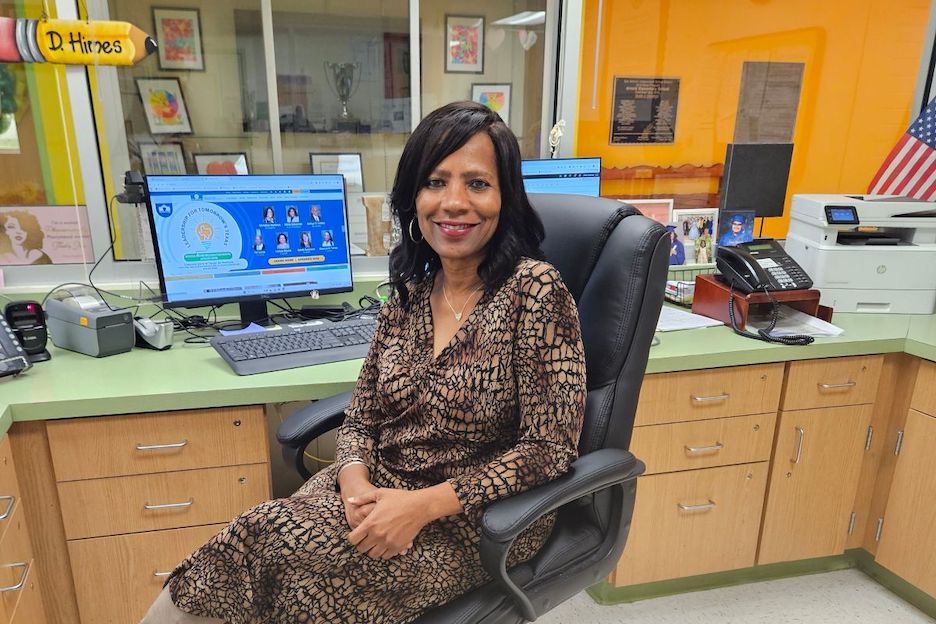 Ms. Himes at desk