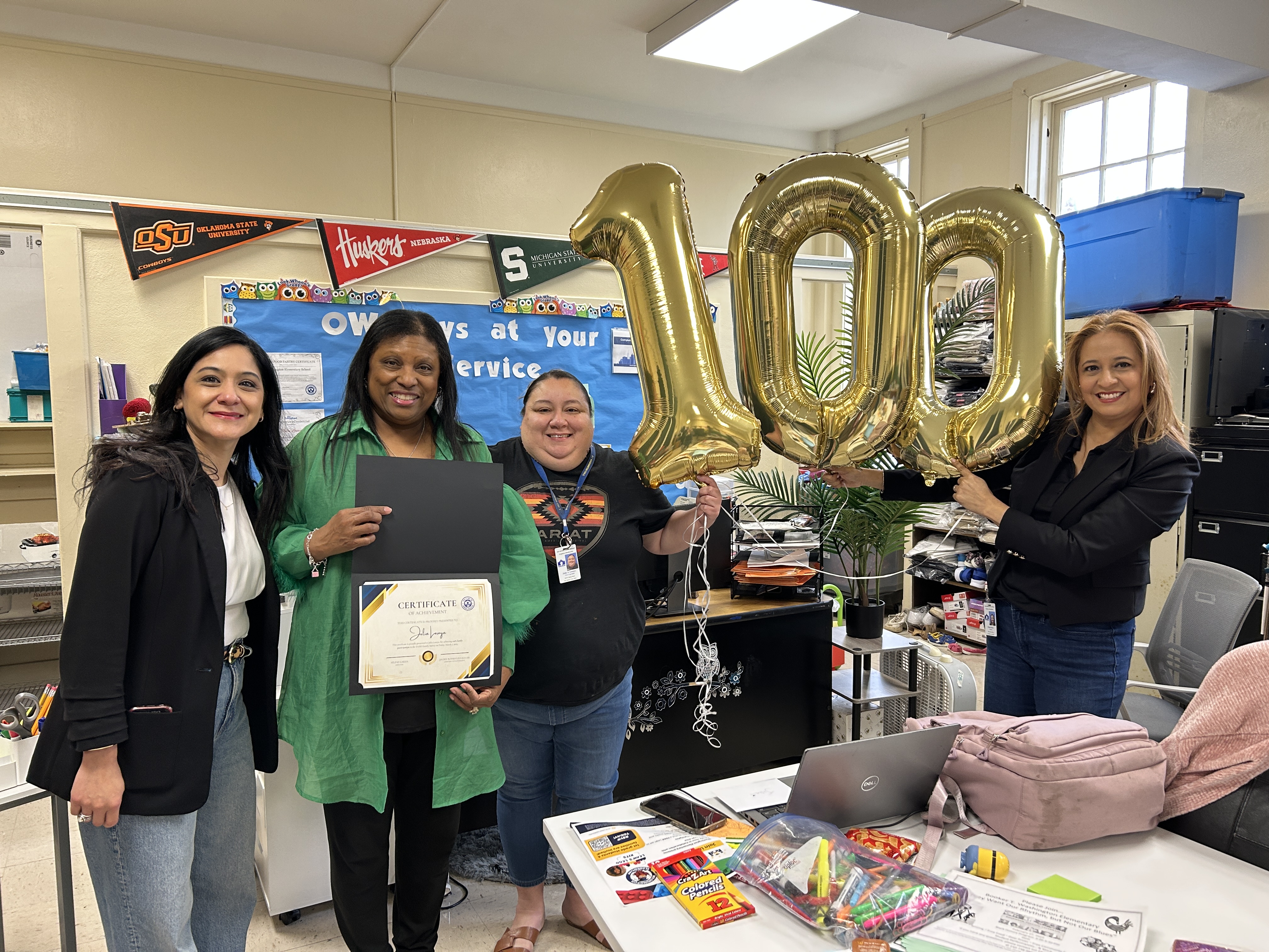 Washington Elementary 100 Balloons