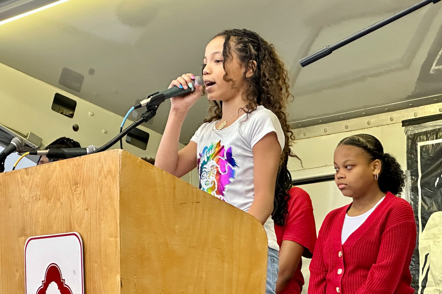 MLK Academy Student speaks at March