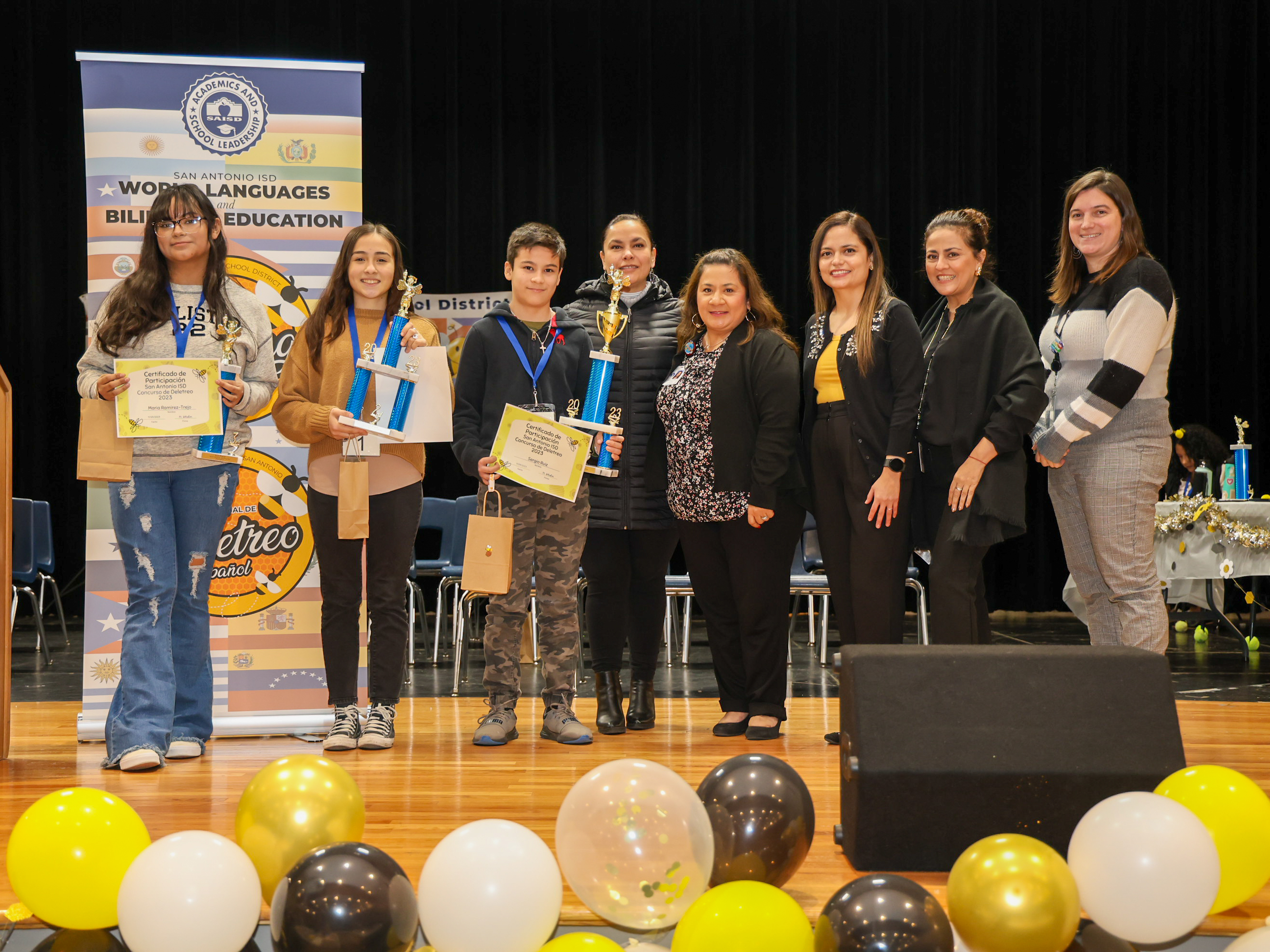 Middle School Spanish Spelling Bee Winners