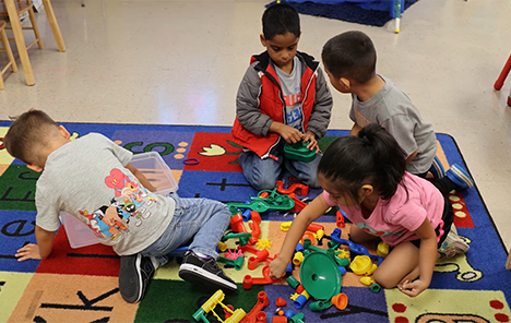 children in classroom