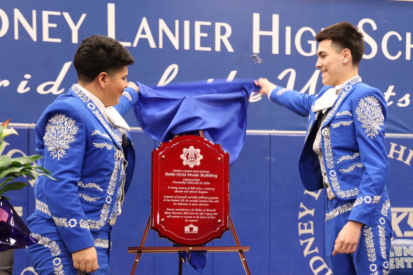 Belle Ortiz plaque unveiled by students