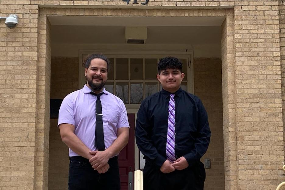 Mr. Lopez and Julián Cantú, All-State Choir