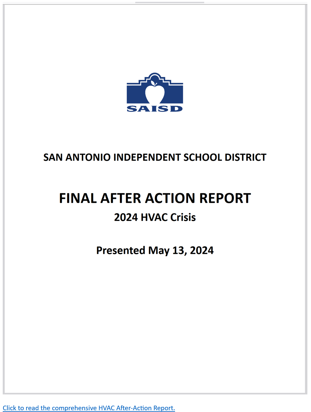 HVAC report
