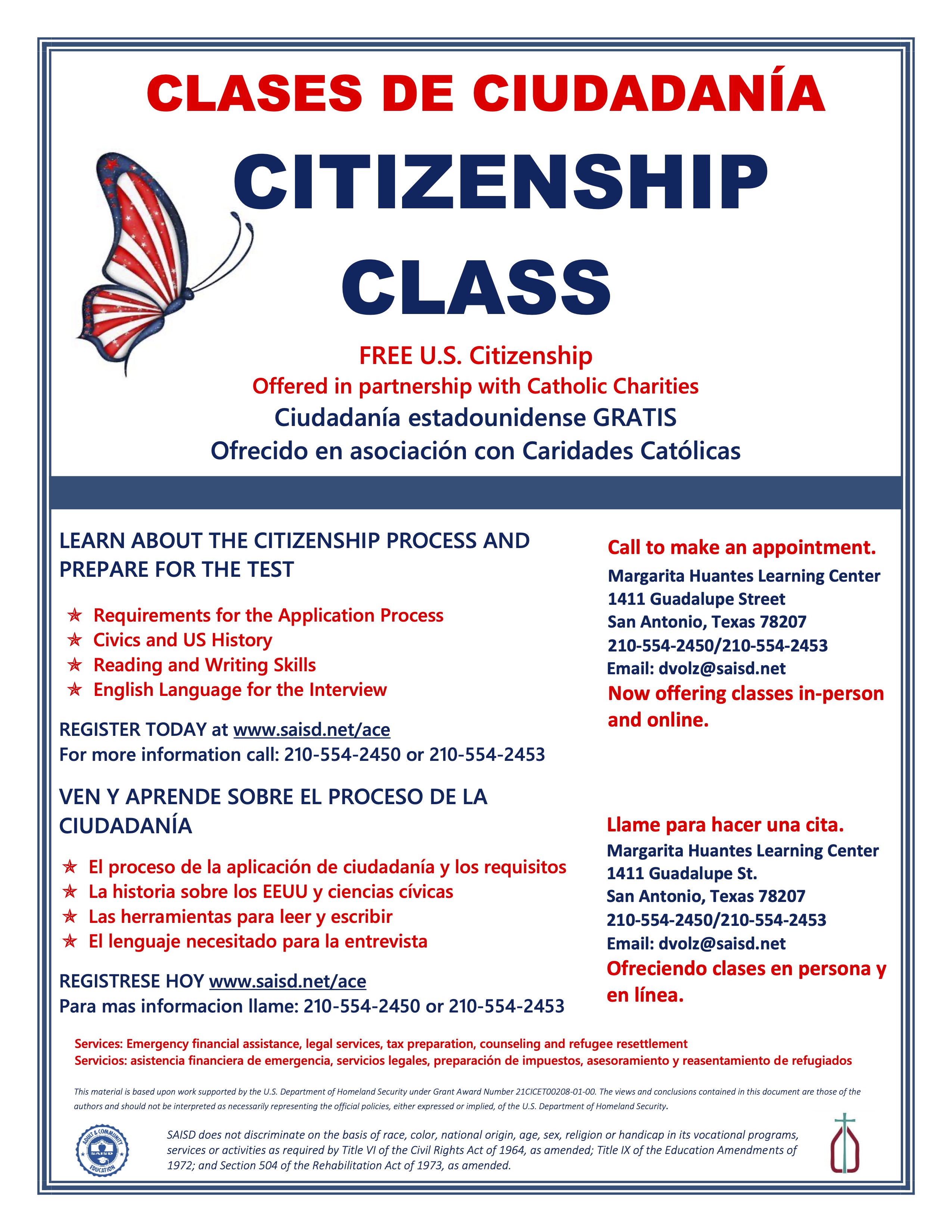 Citizenship Classes with Catholic Charities