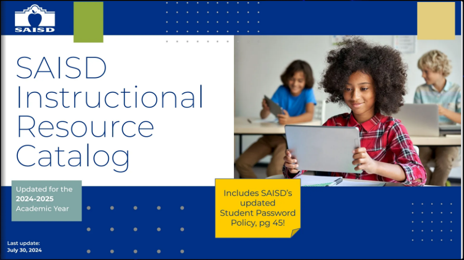 SAISD 2024-2025 Instructional Resource Catalog