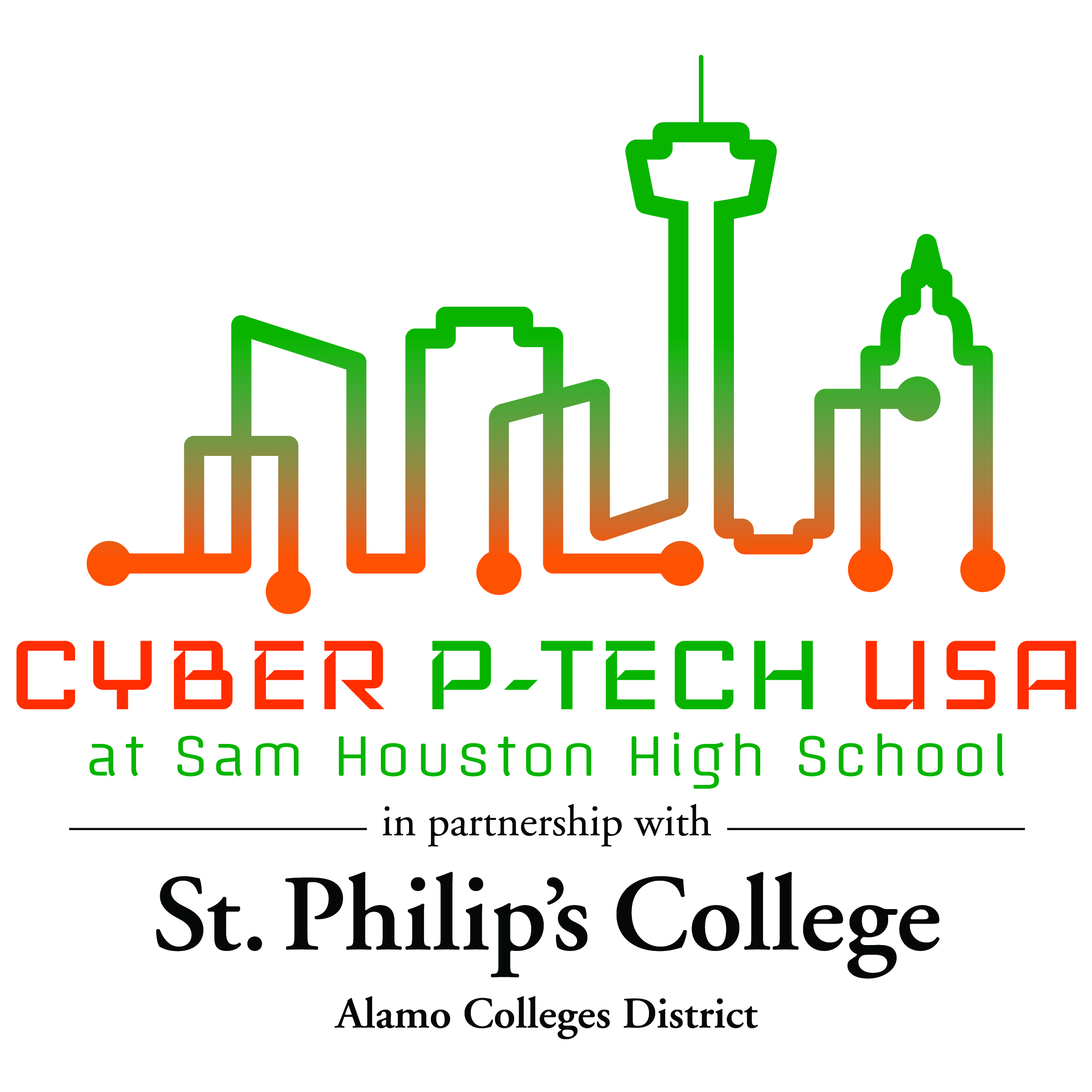 Sam Houston Cyber P-Tech Logo