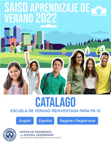 SAISD Apprendizaje de Verano 2022 Catalago, Español