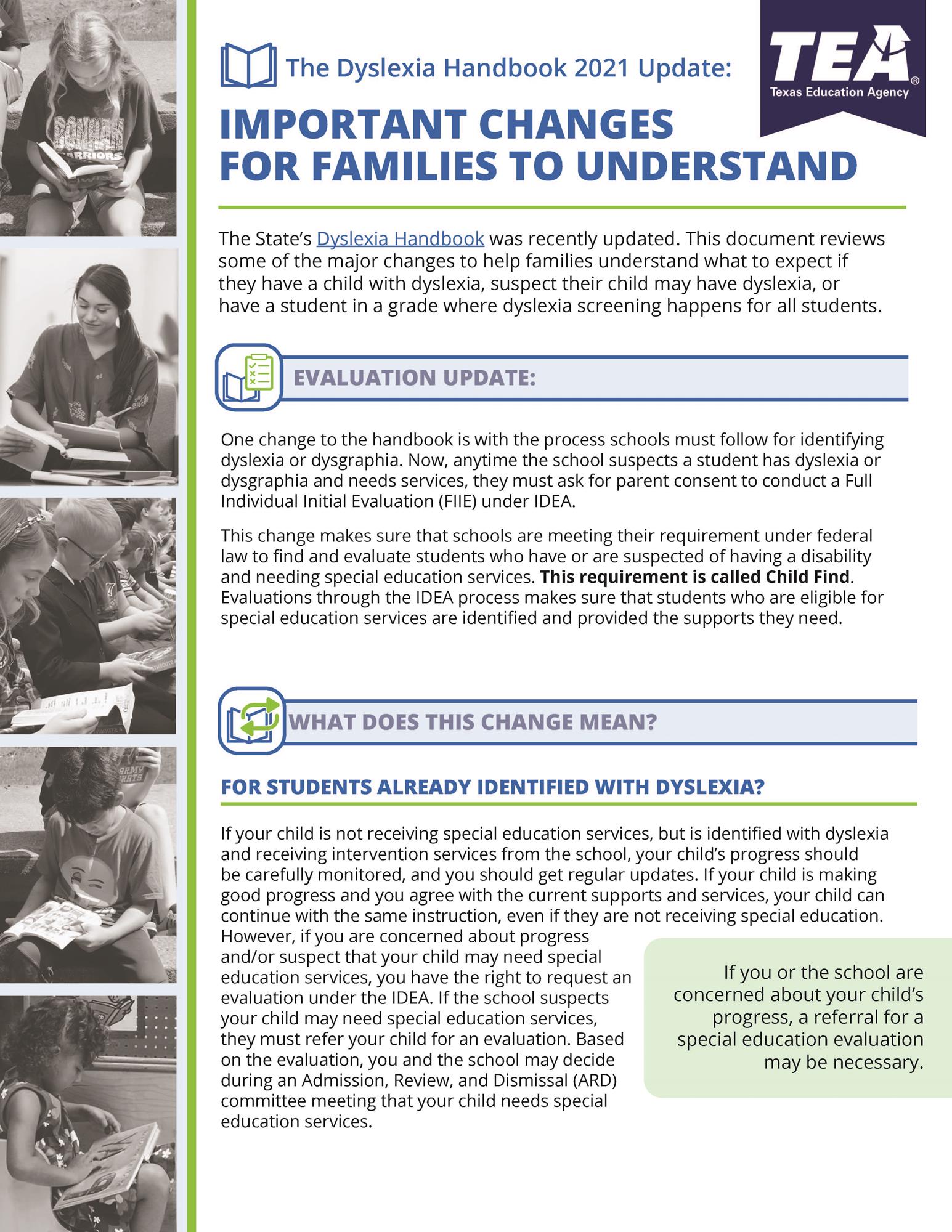 Important Changes for Families to Understand