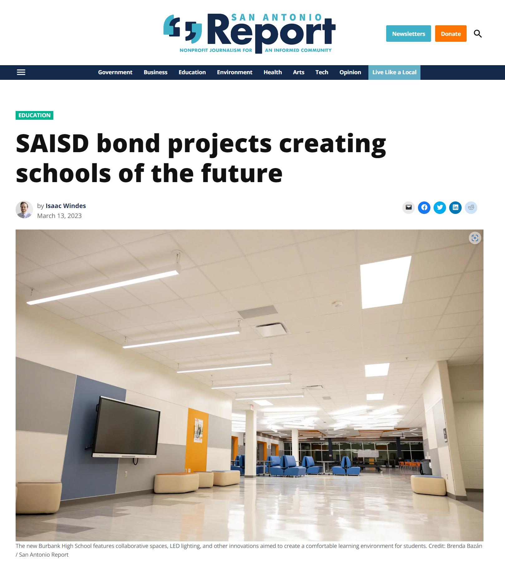 SA Report article