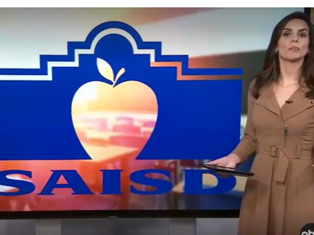 Anchor in front of SAISD logo