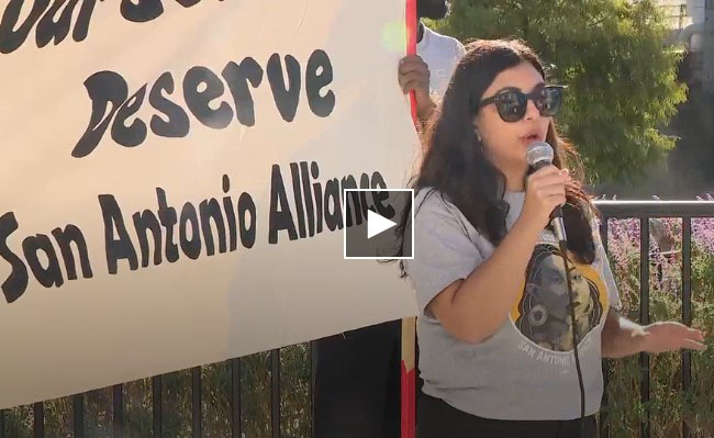 Woman speaking to a group