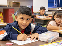 boy at desk