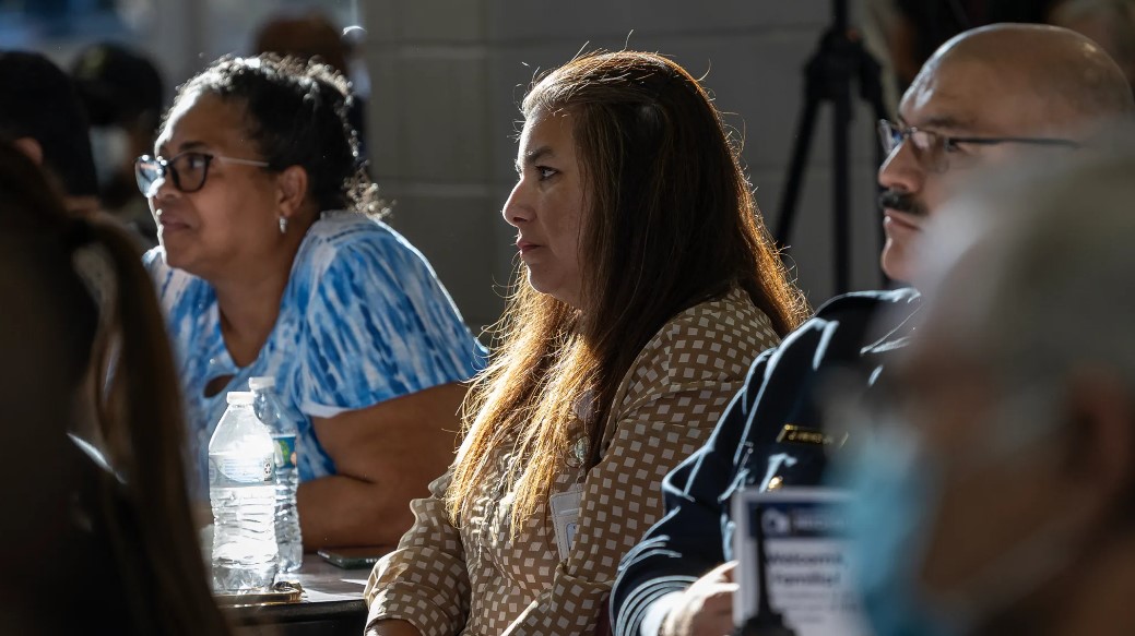 Parents listening to presentation