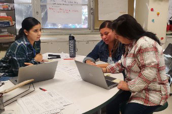 Three teachers collaborating