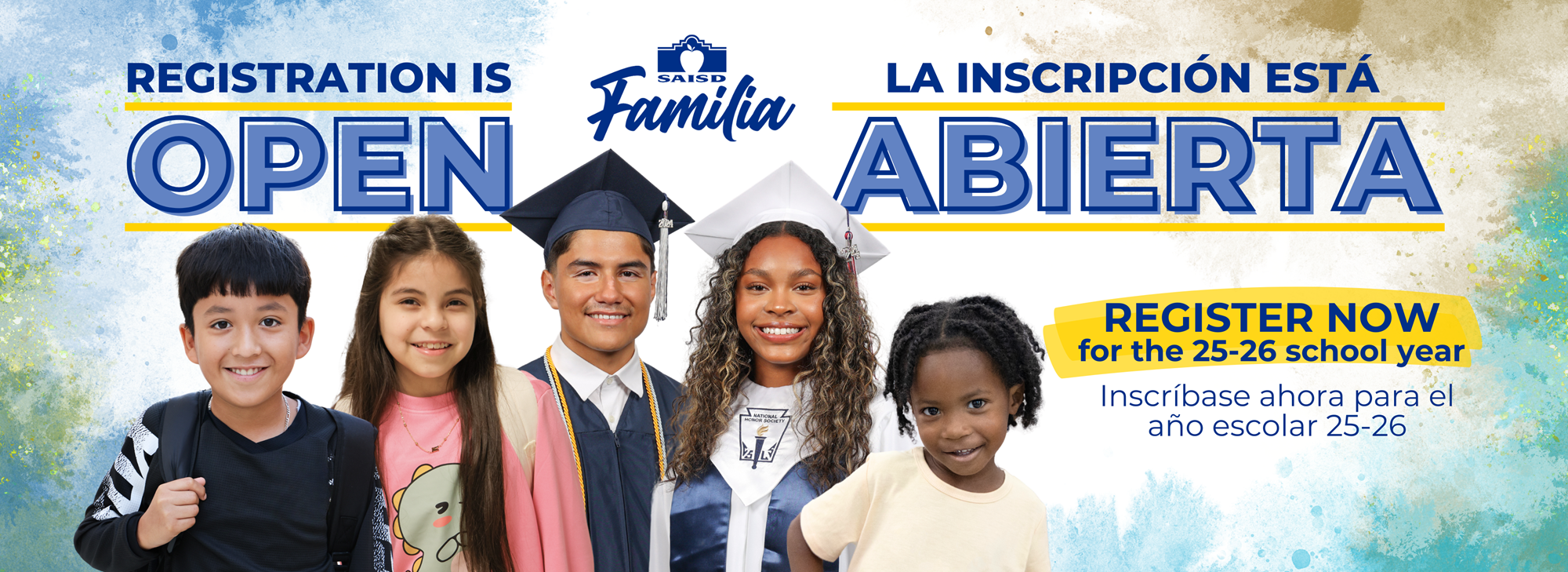 Registration is open. Register now for the 2025-2026 school year.