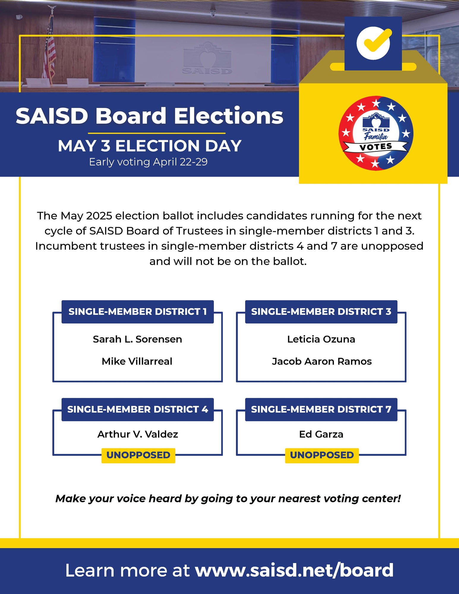 SAISD Board Elections